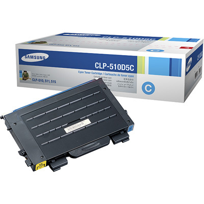 Samsung Cyan Toner CLP-510, CLP-510N, 5,000 page yield