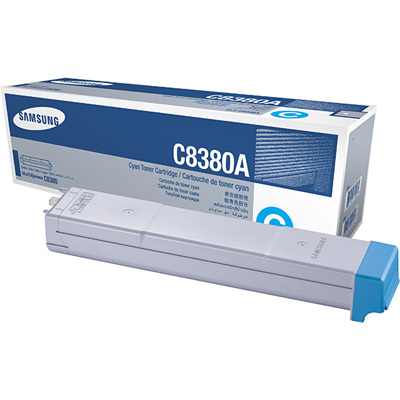 Samsung cyan toner cartridge for CLX-8380ND; 15,000 page yield