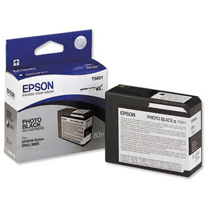 T5801 T580100 Black Ink Cartridge Epson Stylus Pro 3800 3880
