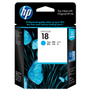 HP 18 Cyan Officejet Ink Cartridge C4937A