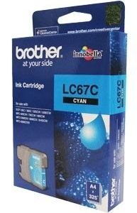 BROTHER LC67 CYAN INK CARTRIDGE