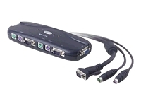 Belkin Omniview 4-Port KVM Switch with Cables, PS/2