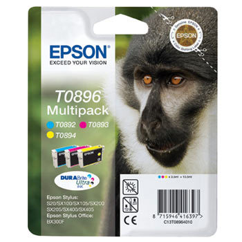 Stylus S21 T0896 CMY Ink Cartridge Multipack (3x 3.5ml)