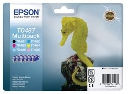 Stylus Photo R200 T0487 CMYK, LC, LM Ink MultiPack (13ml each)