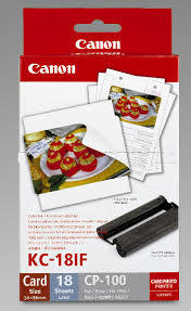 SELPHY CP820 KC-18IF Ink + Paper Set (18x credit card size stickers)