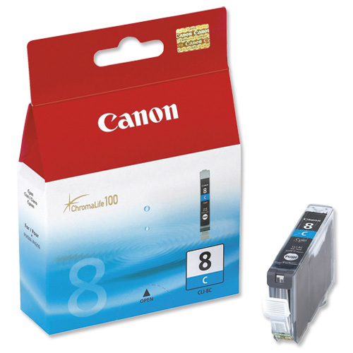 PIXMA iP4500 CLI-8C Cyan Ink Cartridge (13ml - 300 pages*)