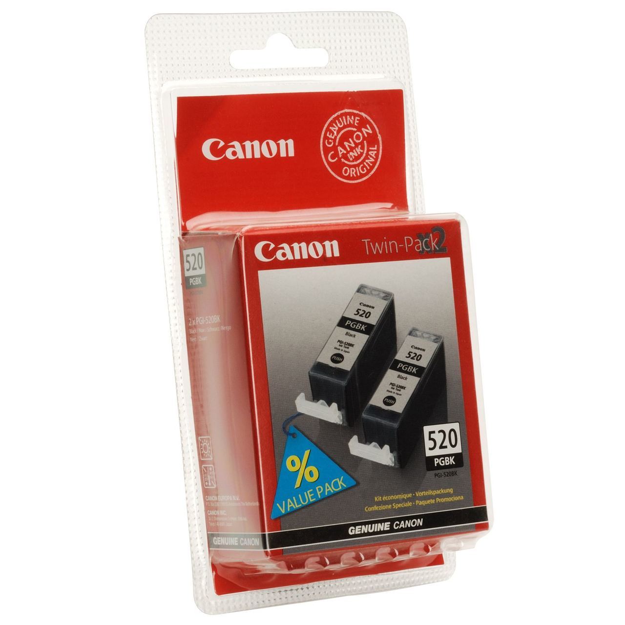 PIXMA iP4700 PGI-520BK Black Ink Cartridge Twin Pack (2x 344 pages*)