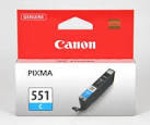 PIXMA iX6850 CLI-551C Cyan Ink Cartridge (332 pages*)