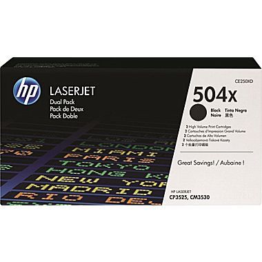 LaserJet CP3525 High Yield Black Toner Twin Pack (2x 10,500 pages*)