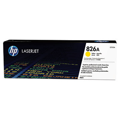 LaserJet Enterprise M855 No.826A Yellow Toner Cartridge (31,500 pages*)