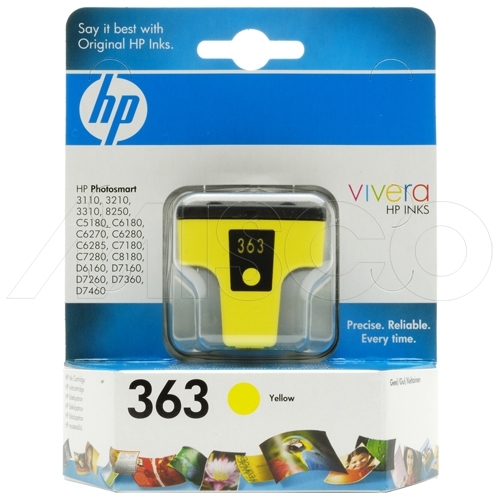 Photosmart D7260 No.363 Yellow Ink Cartridge (6ml)