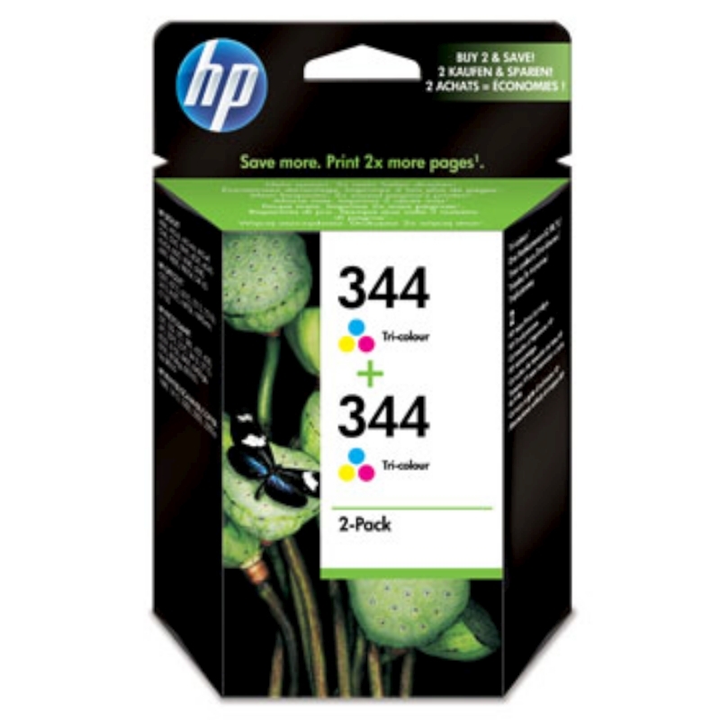 Photosmart D5163 No.344 Tri-Colour Print Cartridge (2 pack)