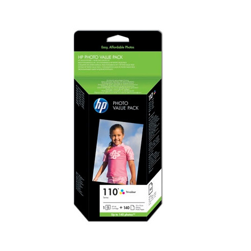 Photosmart A826 110 Photo Pack (140 sheets 10x15cm + Tri-colour ink)