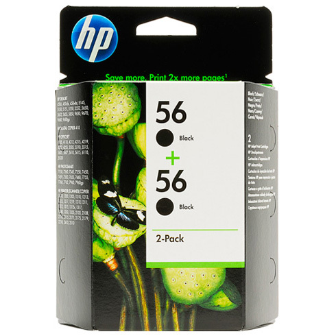 Photosmart 7660 No.56 Black Ink Cartridge (Pack of 2)