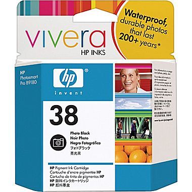 Photosmart Pro B8850 No.38 Photo Black Pigment Ink Cartridge with Vivera Ink (27ml)
