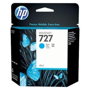 DesignJet T920 T1500 T2500 No.727 Cyan Ink Cartridge (40ml)