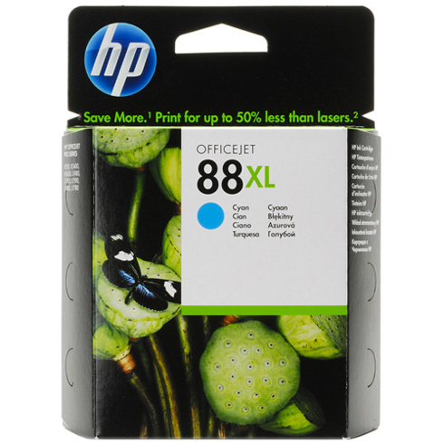 OfficeJet Pro K5400 No.88 Large Cyan Ink Cartridge with Vivera Ink (17ml - 1,200 pages*)