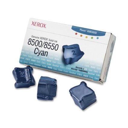 Phaser 8500 8550 3 Cyan Ink Sticks (3,000 pages*)