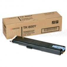 Kyocera Genuine TK-800Y Yellow Toner - 10K Pages - 370PB3KL