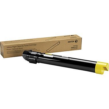 Xerox Phaser 7500 Yellow Toner Cartridge (106R01438), High Yield