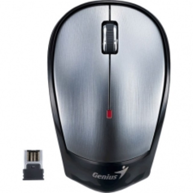 GENIUS MOUSE NX-6500,IR Sensor, HAIRLINE, METALLIC SILVER