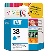 HP 38 Cyan Pigment Ink Cartridge (C9415A)