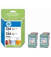 HP 134 Tri-colour Inkjet Print Cartridges Multipack C9505HE