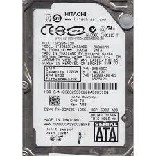 Hitachi TravelStar 5K250 0A54893 / HTS542512K9SA00 120GB 5.4K 2.5" SATA Laptop Hard Drive