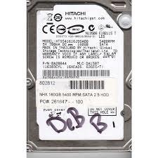 Hitachi 5K160 160GB 5.4K 2.5" SATA Hard Drive 0A28844