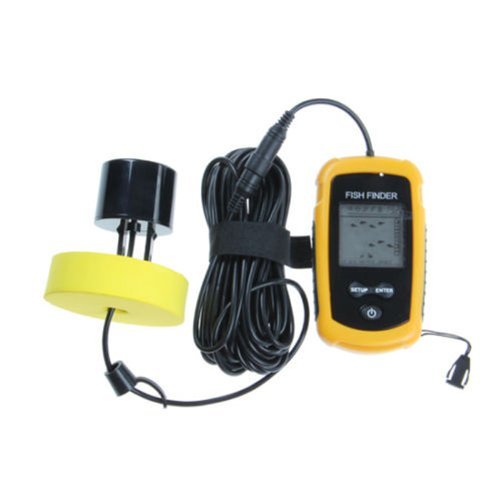 Fish Finder New Portable Sonar LCD Alarm Sea Contour Ice 100M 328Ft Detect Weeds