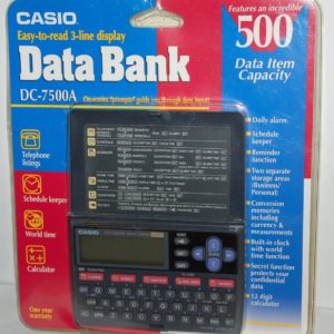 CASIO DATA BANK - 6"X5" HAND HELD -FOLDS IN HALF TO CLOSE CASE