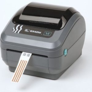 Zebra GX420d Monochrome Desktop Direct Thermal Label Printer with Fast Ethernet Technology, 6 in/s Print Speed, 203 dpi Print Resolution, 4.09" Print Width, 100-240V AC