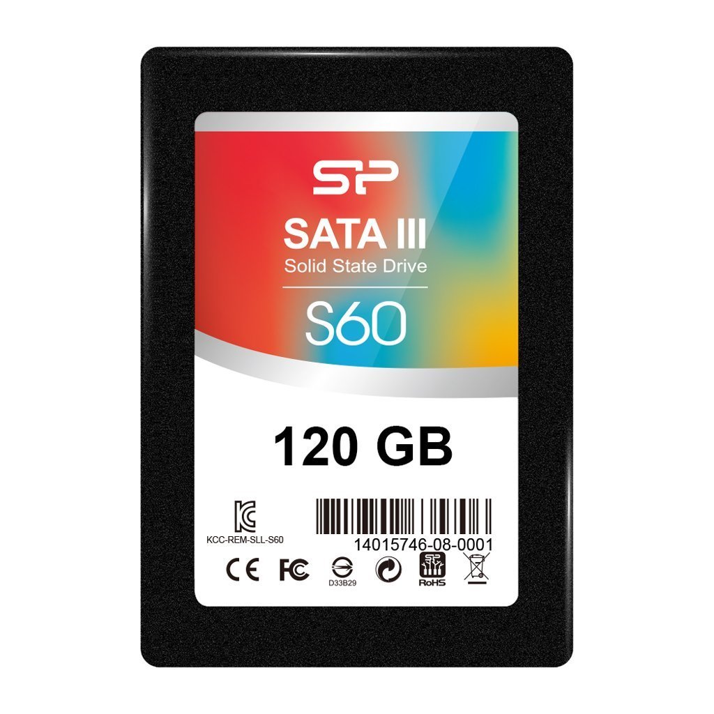 Silicon Power 120GB S60 3K P/E Cycle Toggle MLC 2.5" 7mm SATA III 6Gb/s Internal Solid State Drive (SP120GBSS3S60S25)