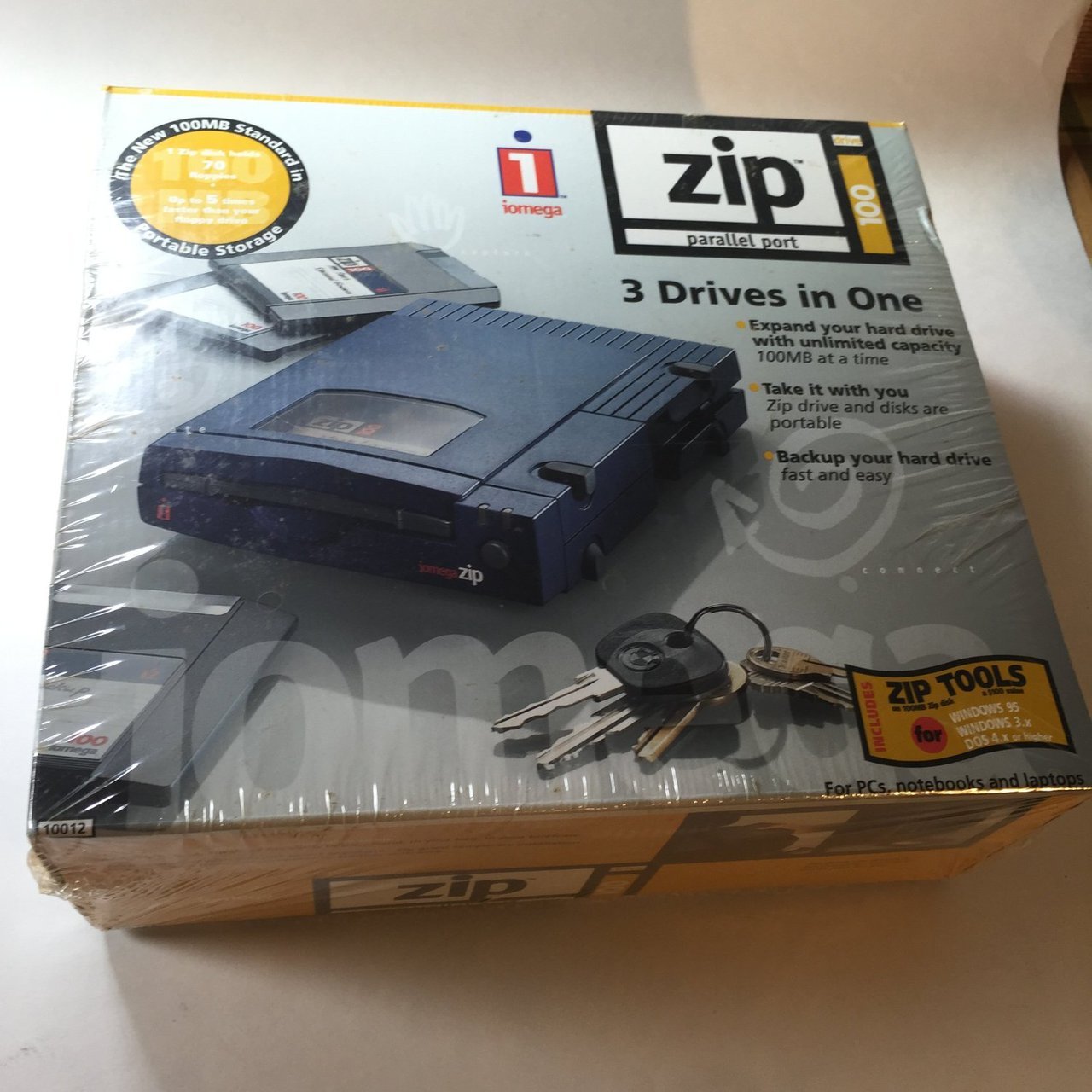 Iomega Zip 100 External Drive for PC Parallel Port #10012