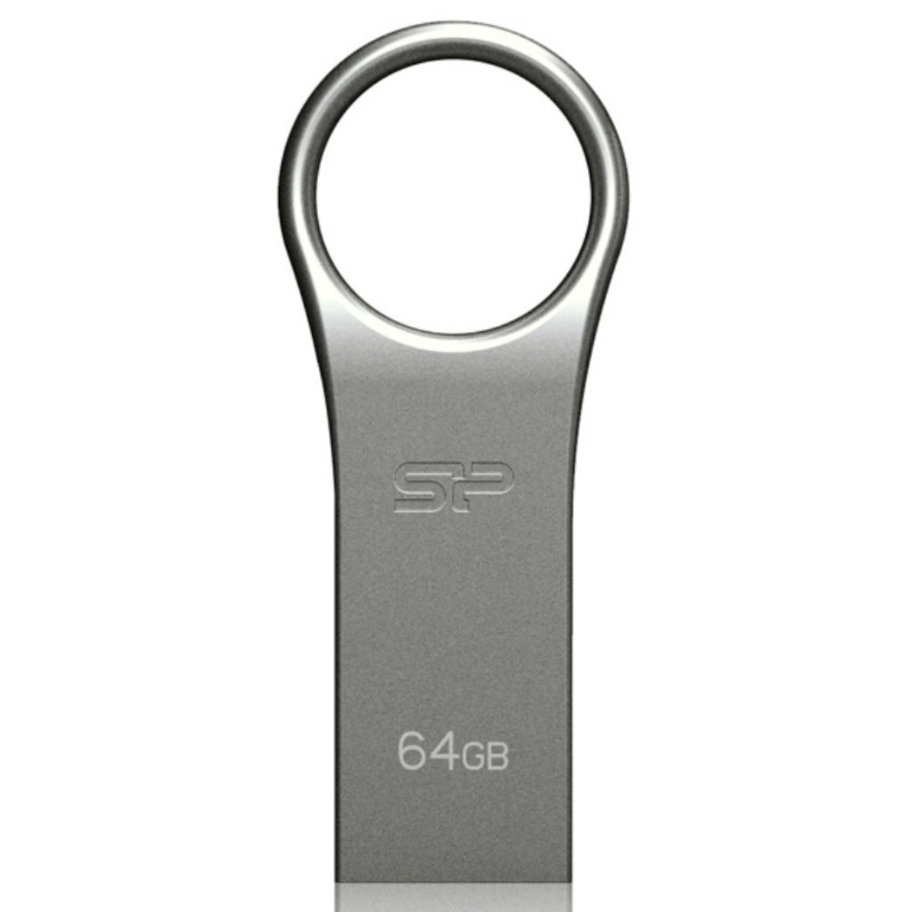 Silicon Power 64GB Firma ZN F80 USB 2.0 Flash Drive, Gray Aluminium (SP064GBUF2F80V1S)