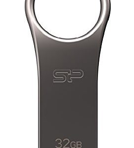 Silicon Power 32GB Jewel J80 USB 3.0 Flash Drive, Titanium (SP032GBUF3J80V1T)