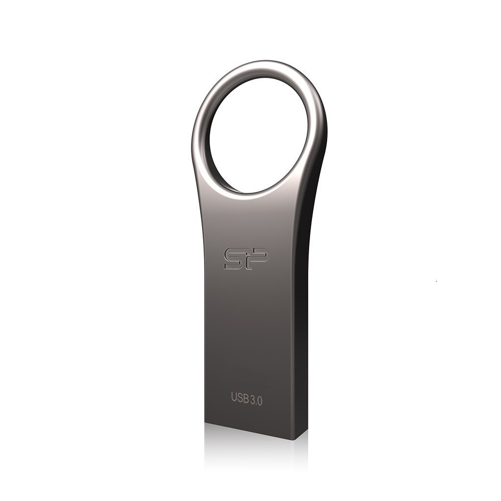 Silicon Power 16GB Jewel J80 USB 3.0 Flash Drive, Titanium (SP016GBUF3J80V1T)