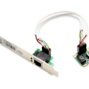 Syba Mini PCI-e Gigabit Ethernet Card with RJ45 Port Bracket, 10/100/1000 Base-T Network NIC LAN Controller (SD-MPE24031)