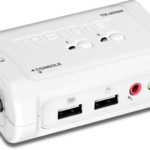 TRENDnet 2-Port USB KVM Switch and Cable Kit with Audio, TK-209K