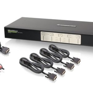 IOGEAR 4-Port Dual View Dual-Link DVI KVMP Switch with Audio GCS1644 (Black)