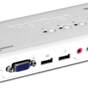 TRENDnet 4-Port USB KVM Switch and Cable Kit with Audio, TK-409K