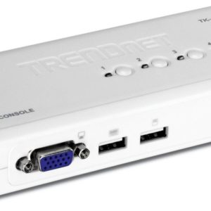 TRENDnet 4-Port USB 2.0 KVM Switch and Cable Kit TK-407K (White)