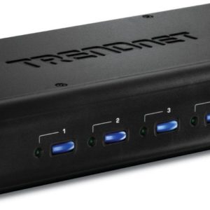 TRENDnet 4-Port USB/PS2 KVM Switch and Cable Kit with Audio, TK-423K