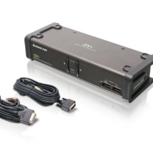 IOGEAR 2-Port DVI KVMP Switch with Cable GCS1102 (Black)
