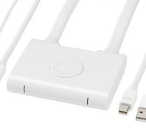 Kanex SnapX Compact 2-port One Touch Switch with Audio for Apple LED Cinema Displays 27 and 24 inch