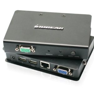 IOGEAR USB 2.0 VGA KVM Console Extender GCE500U (Grey)