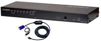 Aten High-Density CAT5 8-Port/Single-User IP KVM Switch w/ Cables
