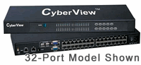 CyberView 8-Port, 4 Console IP KVM Switch (1 local, 1 remote, 2 IP)