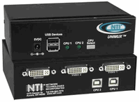 NTI 2-port USB, DVI,  KVM Switch