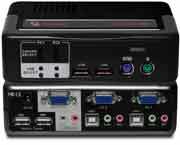 Avocent SwitchView 2 port PS/2 USB KVM Switch with Audio